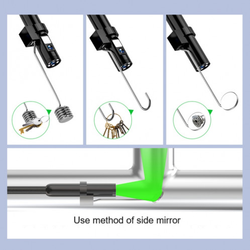 Endoscope de pipeline industriel à lentille unique P005 de 8 mm avec écran HD de 4,3 pouces, spécification : tube de 1 m SH4001523-09